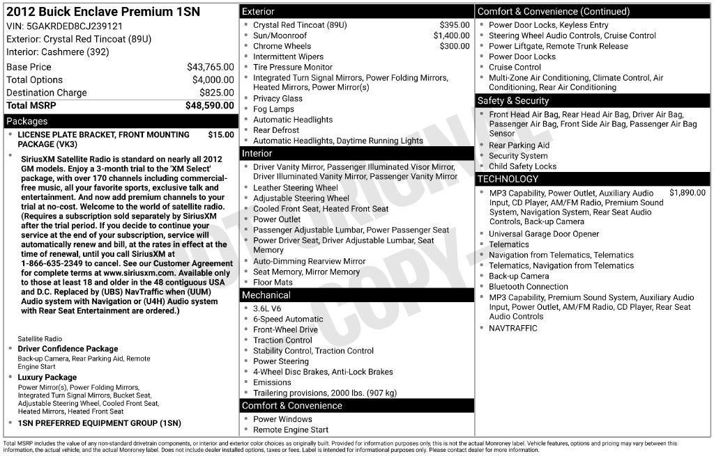 2012 Buick Enclave Premium