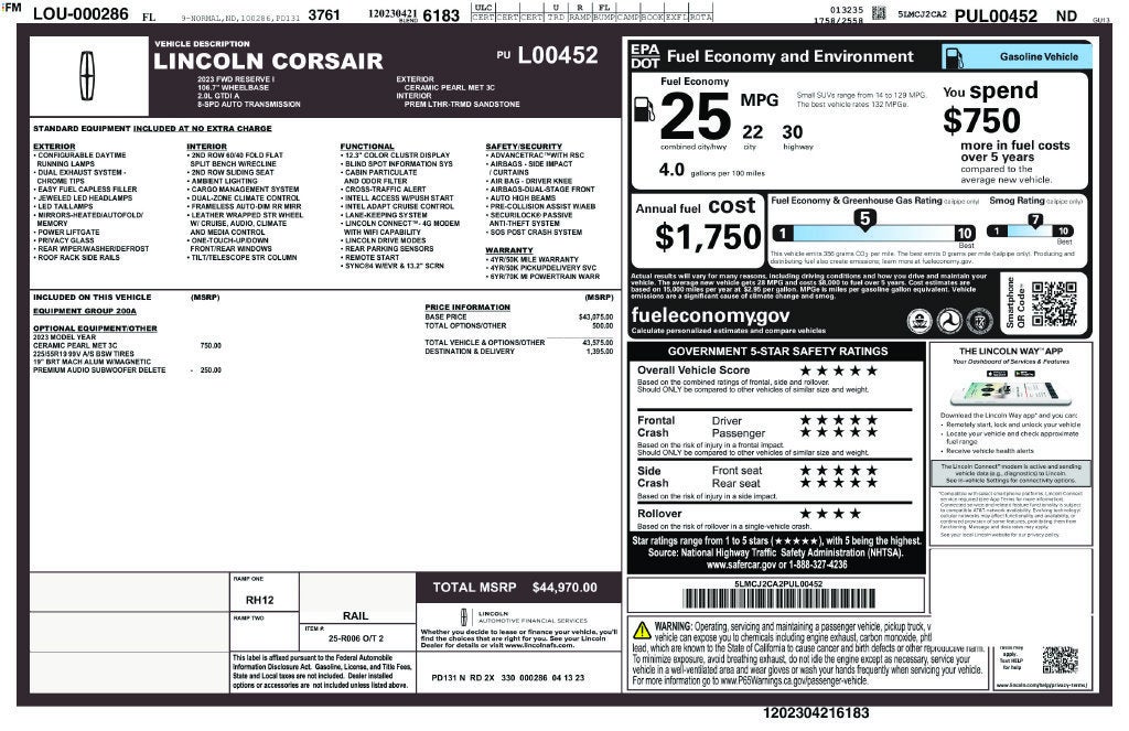 2023 Lincoln Corsair Reserve