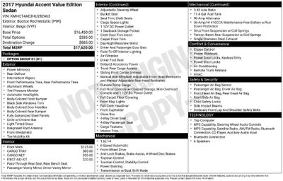 2017 Hyundai Accent Value Edition