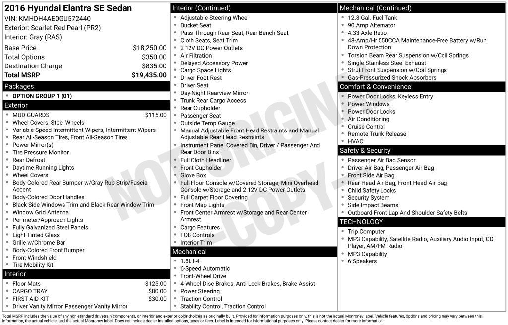 2016 Hyundai Elantra SE